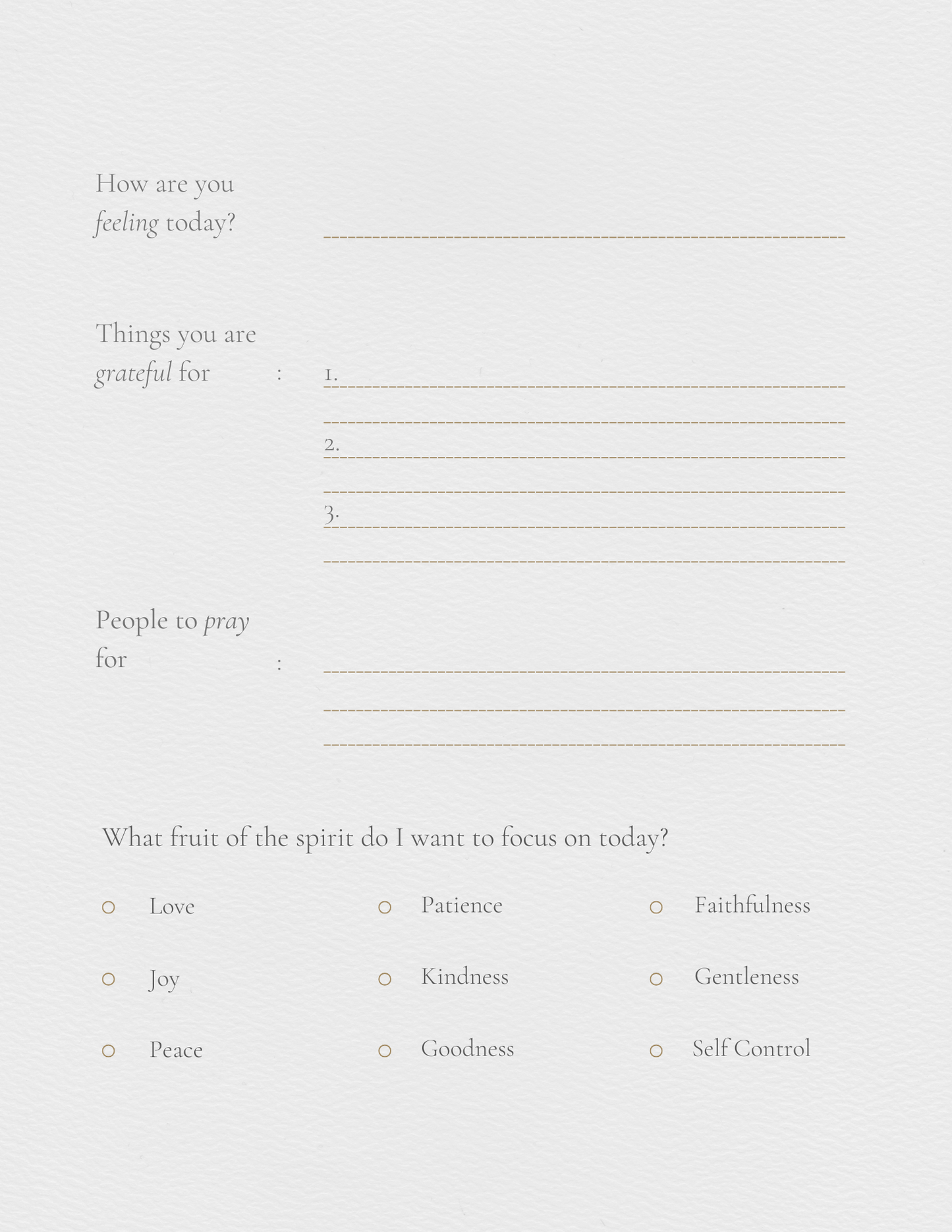 Prayer Journal